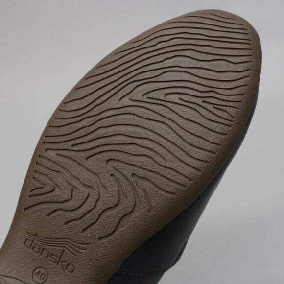 Dansko 40 Ladies 9.5-10 Larisa Navy Blue Milled Nappa Leather Shoes Flats Loafer - Picture 10 of 12